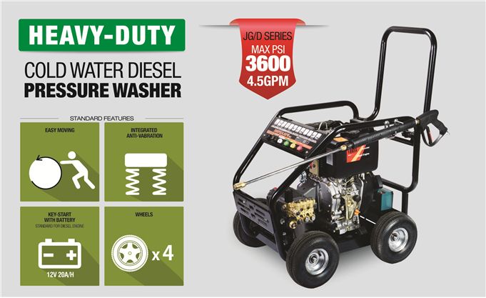 D Series Heavy-Duty Cold Water Diesel Pressure Washer